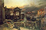 Alphonse de Neuville The Cemetery at St. Privat painting